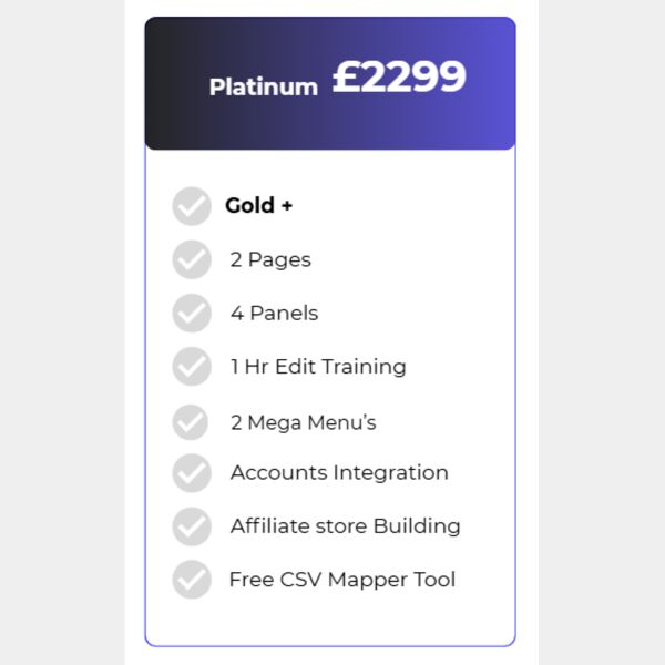 Platinum Website Plan Thumbnail
